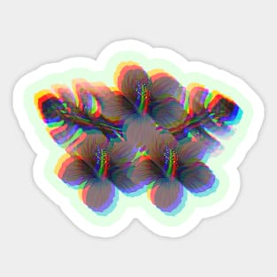 Tropical Hibiscus 3D Flowers Sticker